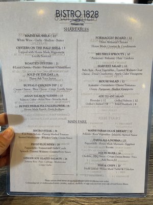 Menu photo 2 Bistro 1828 at Pepperrell Cove Kittery Point, ME