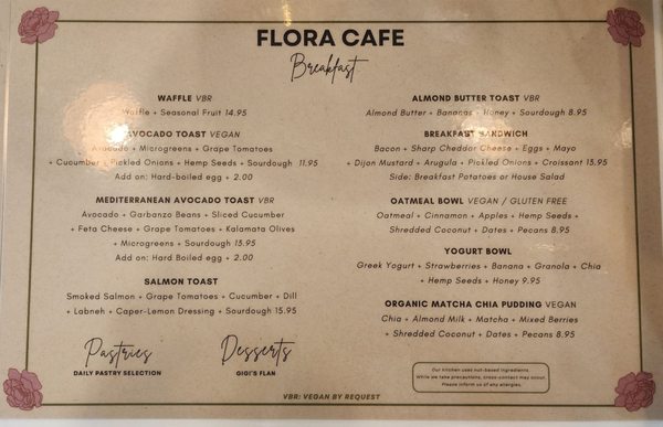 Menu photo 1 Flora Cafe Bonita, CA