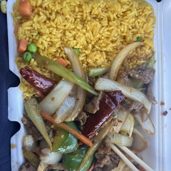 East China Restaurant - 81. Hot and Spicy Beef with Fried Rice - also full of crunchy , fresh tasting vegetables. - Chinese Near Me - Winston Salem, North Carolina East China Restaurant - 81. Hot and Spicy Beef with Fried Rice - also full of crunchy , fresh tasting vegetables. - Chinese Near Me - Winston Salem, North Carolina
