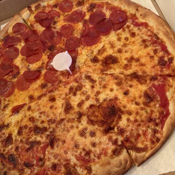 Ozone Pizza - Half pepperoni half cheese - Pizza Near Me - Ozone Park, New York