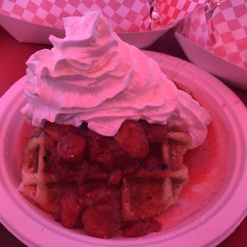 Bread & Butter - Belgian waffle with strawberries - Food Trucks Near Me - Blairsden, California