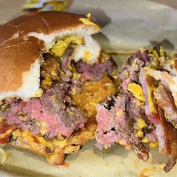 Buffalo Wild Wings - Raw burger. This was after it was already remade once.