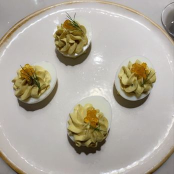 Persimmon - Deviled Eggs with Caviar - New American Near Me - Providence, Rhode Island Persimmon - Deviled Eggs with Caviar - New American Near Me - Providence, Rhode Island