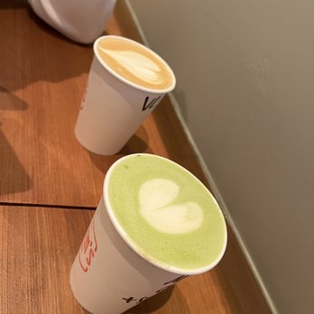 Compton's Coffee House - Vanilla and matcha latte - Coffee & Tea Near Me - San Francisco, California