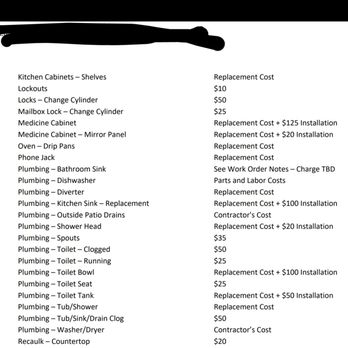 Applied Housing Management Co - *Billable charges to Tenant considered by Landlord to be beyond normal wear & tear: - Property Management Near Me - Hoboken, New Jersey Applied Housing Management Co - *Billable charges to Tenant considered by Landlord to be beyond normal wear & tear: - Property Management Near Me - Hoboken, New Jersey