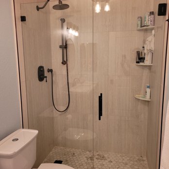 Dick's Rancho Glass - New installed frameless glass and hardware- dark oiled bronze. - Windows Installation Near Me - Sacramento, California Dick's Rancho Glass - New installed frameless glass and hardware- dark oiled bronze. - Windows Installation Near Me - Sacramento, California