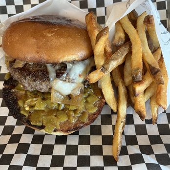 Grill 'Em All - 1/2 lb. Waste Em All Burger - Burgers Near Me - Long Beach, California