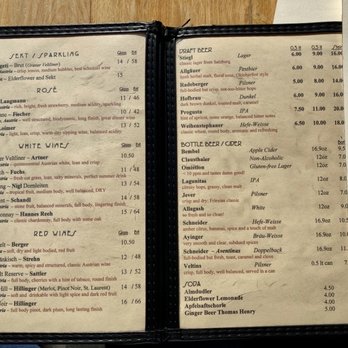 Cafe Katja - Drink menu November 2019 - German Near Me - New York, New York