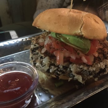 Echo Tap & Grille - The Vegetarian burger. With truffle fries - Bars Near Me - Mountainside, New Jersey Echo Tap & Grille - The Vegetarian burger. With truffle fries - Bars Near Me - Mountainside, New Jersey