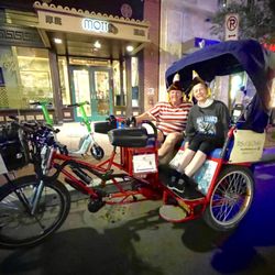Wheel The People Pedicab Tours - Pedicab picks people up at their hotel.