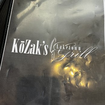 Kozak's Laketown Grill - Menu cover with restaurant name - New American Near Me - Smithville, Missouri
