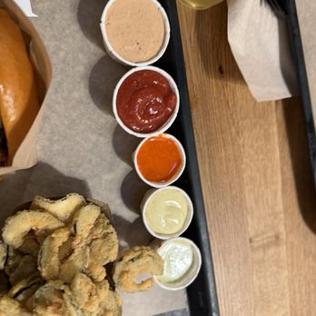 Wild Pastures Burger - Garlic herb ranch, house sauce, ketchup, truffle hot sauce, house mayo, chimichurri mayo n fried pickles - Burgers Near Me - Boulder, Colorado Wild Pastures Burger - Garlic herb ranch, house sauce, ketchup, truffle hot sauce, house mayo, chimichurri mayo n fried pickles - Burgers Near Me - Boulder, Colorado