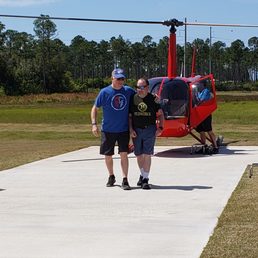 Me and my brother-in-law after our flight.