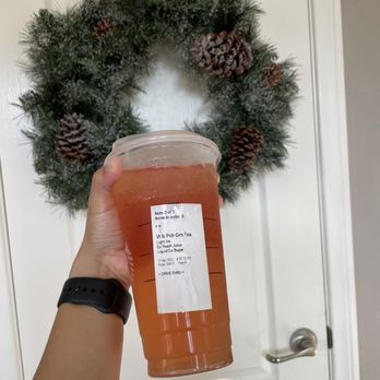 Starbucks - Iced Peach Green Tea - Coffee & Tea Near Me - Temecula, California
