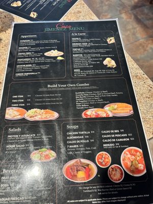 Menu photo 2 Casa Jimenez Murrieta, CA