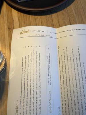 Menu photo 1 Husk Charleston, SC Menu photo 1 Husk Charleston, SC
