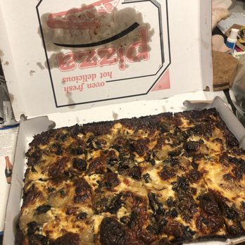 MAMA'S TOO! - Burnt Funghi pizza (inside out box) - Pizza Near Me - New York, New York
