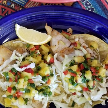 Casa Del Sol - Blacked Rock Cod tacos with Pineapple salsa - Seafood Near Me - Fort Bragg, California Casa Del Sol - Blacked Rock Cod tacos with Pineapple salsa - Seafood Near Me - Fort Bragg, California