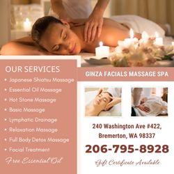 Ginza Facials Massage Spa - Walk-in & Appointment Welcome