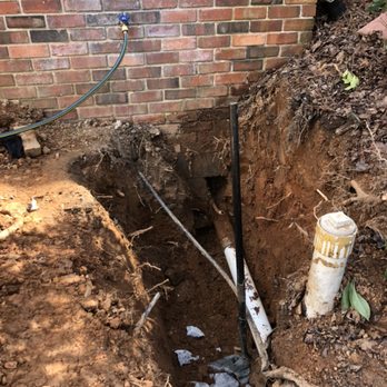 A Plus Priority Plumbing - Sewer line spot repair at the clean out 4 inch pvc Marietta - Plumbing Near Me - Marietta, Georgia