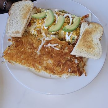 The Secret Garden - California omelet with hasbrown and sourdough bread - Breakfast & Brunch Near Me - Modesto, California