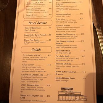The Delaware Restaurant & Bar - Dinner menu- Jan '24 - New American Near Me - Albany, New York The Delaware Restaurant & Bar - Dinner menu- Jan '24 - New American Near Me - Albany, New York