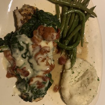 Bonefish Grill - Wolffish with Spinach, Bacon and Blue Cheese - Seafood Near Me - Exton, Pennsylvania
