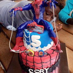 Diamond Cakery - The Spider-Man cake she made and it came with a free toy for him. Lol