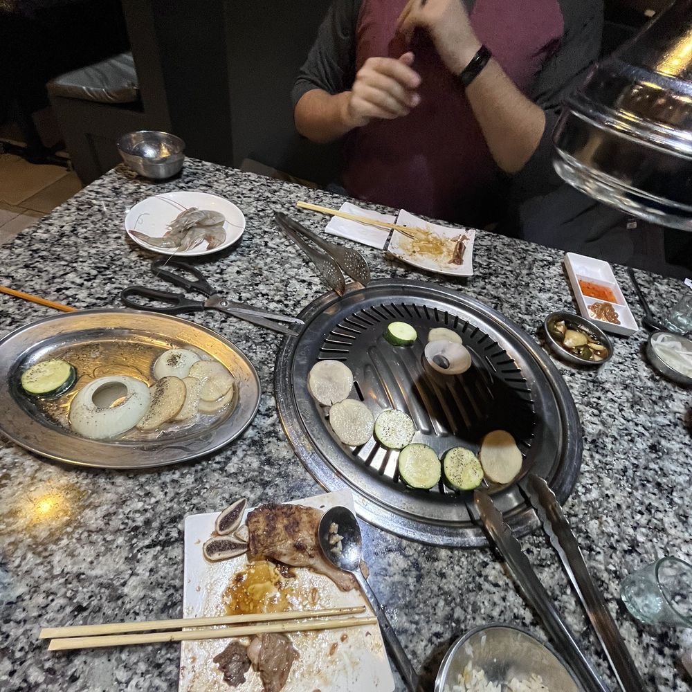 Gangnam Korean BBQ - Shrimp, and grill veggies. - Korean Near Me - Moore, Oklahoma