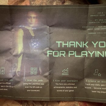 LaserMaxx San Carlos - End of game they give you your score card - Laser Tag Near Me - San Carlos, California LaserMaxx San Carlos - End of game they give you your score card - Laser Tag Near Me - San Carlos, California