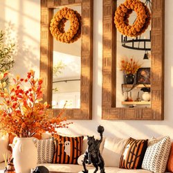 Kirkland's Home Decor - The Kirkland's wreaths and pillows completely transformed my living room and made the entire space look so beautiful.