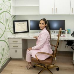 Petite Smiles - Dr. Heba Rashed in her office