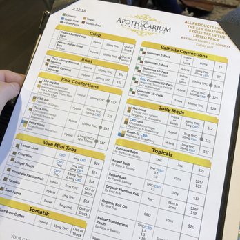 The Apothecarium - Menu page 5 of 6 - Cannabis Clinics Near Me - San Francisco, California The Apothecarium - Menu page 5 of 6 - Cannabis Clinics Near Me - San Francisco, California