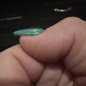 Ocean Nails & Spa - Thumbnail, thin acrylic and flat surface with no Apex. - Nail Salons Near Me - Boise, Idaho