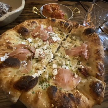 Esther's Kitchen - Asparagus + Speck + Egg Pizza - Italian Near Me - Las Vegas, Nevada