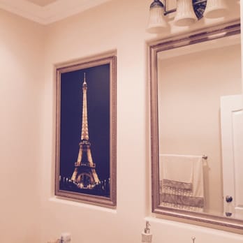 Any Size Mirror & Frame - Second bathroom with #1 custom size mirror and matching custom size frame. - Glass & Mirrors Near Me - Glendale, California