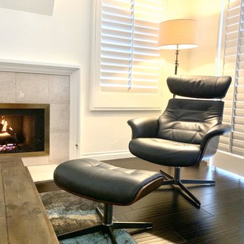 Living Spaces - Leather Reclining chair & ottoman purchased from living spaces - Furniture Stores Near Me - Irvine, California Living Spaces - Leather Reclining chair & ottoman purchased from living spaces - Furniture Stores Near Me - Irvine, California
