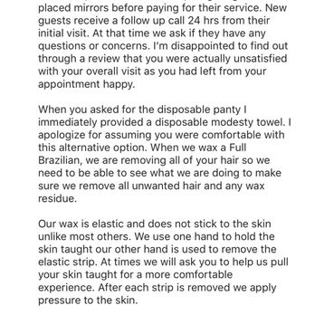 iWAXu - Deleted response from owner - Skin Care Near Me - Wesley Chapel, Florida