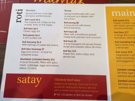 Menu photo 7 Mamak Chatswood, NSW