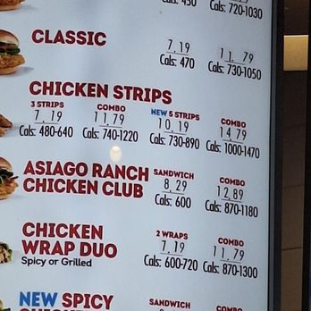 Wendy's - Stationary menu! - Burgers Near Me - North York, Ontario
