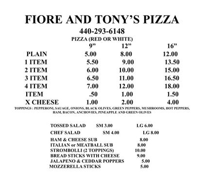 Menu photo 2 Fiore & Tony's Andover, OH
