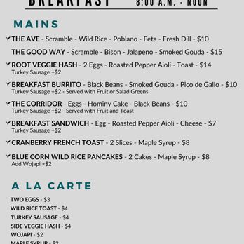 Gatherings Cafe - 2024 menu side 2 - Cafes Near Me - Minneapolis, Minnesota