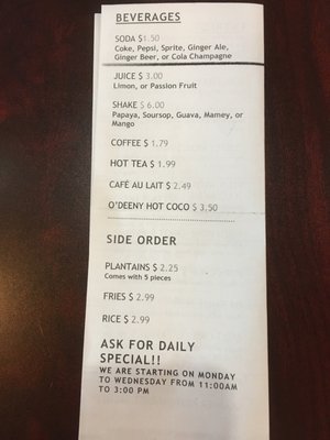 Menu photo 3 O'Deeny's Caribbean Restaurant Florida City, FL