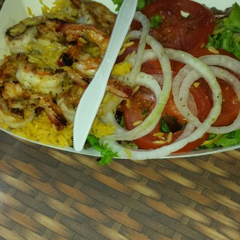 Jeremy's Ale House - Grilled shrimp with salad and rice - Seafood Near Me - Freeport, New York Jeremy's Ale House - Grilled shrimp with salad and rice - Seafood Near Me - Freeport, New York