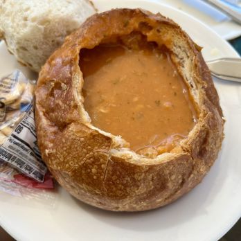 Anthony's Fish Grotto - Manhattan Clam Chowder in a Sourdough Bread Bowl- Lunch Special - Seafood Near Me - La Mesa, California