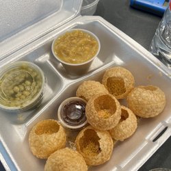 Pani Puri the ultimate combination of crunchy, crispy and creamy! Love it.
