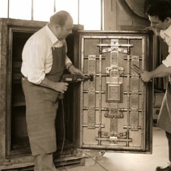 Southington Security - Old time safe mechanics at work!