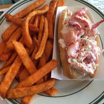Johnson's Seafood and Steak - New Durham - Lobster roll and sweet potatoes - Seafood Near Me - New Durham, New Hampshire Johnson's Seafood and Steak - New Durham - Lobster roll and sweet potatoes - Seafood Near Me - New Durham, New Hampshire