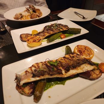 Allegro - Herb crusted branzino $49 (split into two) - Italian Near Me - Las Vegas, Nevada Allegro - Herb crusted branzino $49 (split into two) - Italian Near Me - Las Vegas, Nevada