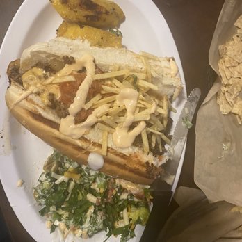 The Tiny Turtle - Cheesesteak with red peppers, salad, and grilled plantains - Caribbean Near Me - Cocoa Beach, Florida The Tiny Turtle - Cheesesteak with red peppers, salad, and grilled plantains - Caribbean Near Me - Cocoa Beach, Florida
